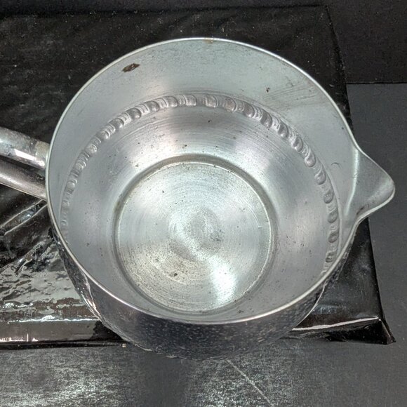 Vintage Irvinware 1970's Chrome Small Sugar and Creamer Set Rope Design - Picture 6 of 9